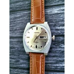 Very Rare Vintage Focal Swiss Mvmt Mechanical Watch Day Date